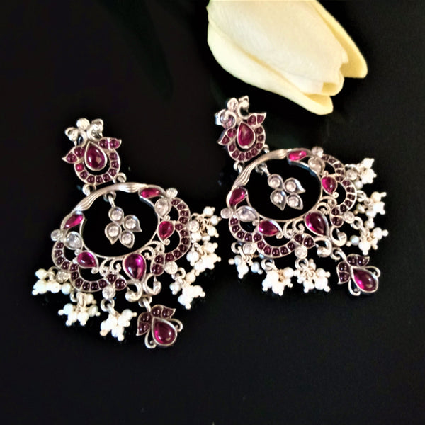 Handmade Oxidized Silver Chand Balis - Enumu