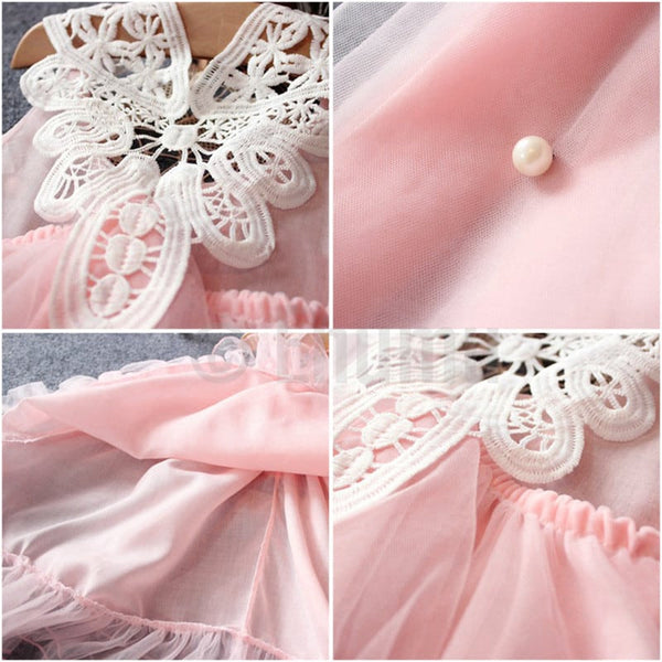 Light Pink Lace Dress - Enumu