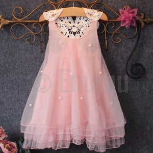 Light Pink Lace Dress - Enumu