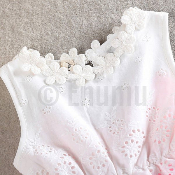 Pink and Bow Net Dress - Enumu