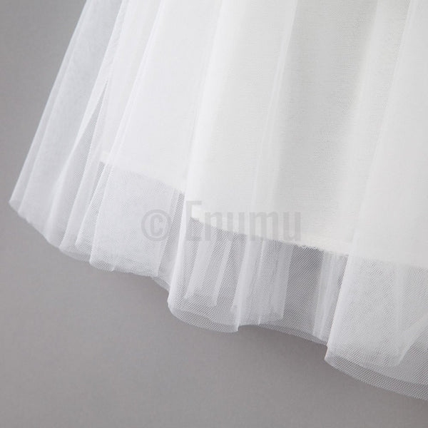 White Sleeveless Dress - Enumu