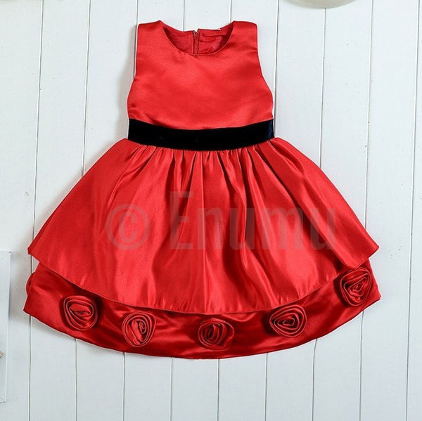 Red & Black Grand Baby Dress - Enumu