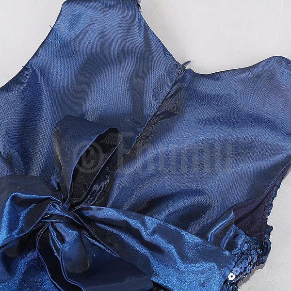 Dark Blue Flower Grand Dress - Enumu