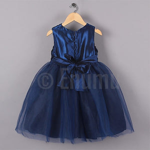 Dark Blue Flower Grand Dress - Enumu