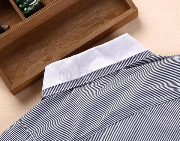 Half Sleeve Shirt and Pant Bow Tie SuspendersToddler Boys set - Enumu