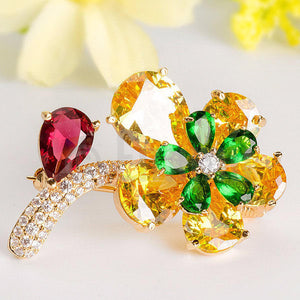 Yellow Flower Wedding Brooch - Enumu