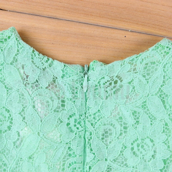 Green Lace Dress (Size 3 - 9 Yrs) - Enumu