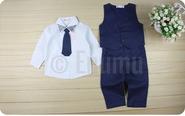 Formal Vest and Tie - 3 peice Toddler Boys set - Enumu