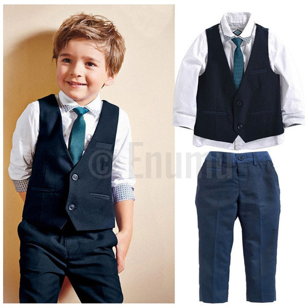 Formal Vest and Tie - 3 peice Toddler Boys set - Enumu