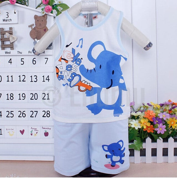 T-shirt and Pant Elephant Toddler Boys set - Enumu
