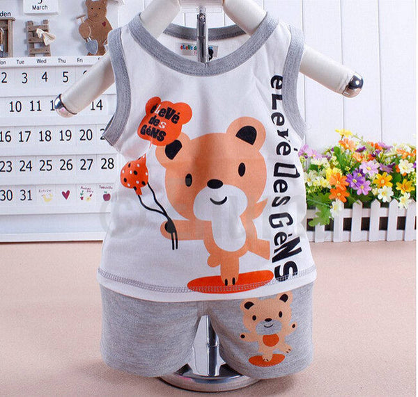 T-shirt and Pant Bear Toddler Boys set - Enumu