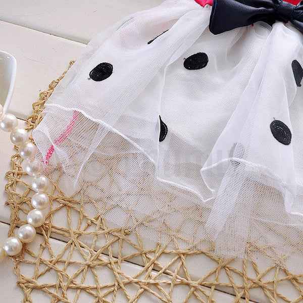 Dark Pink Polka Dot Baby Dress - Enumu