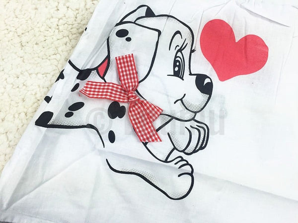 Fun Gray Dog Love Cotton Dress - Enumu