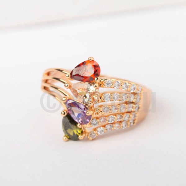 Multi Color CZ Ring - Enumu
