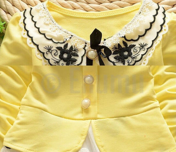 Yellow Lace Dress - Enumu