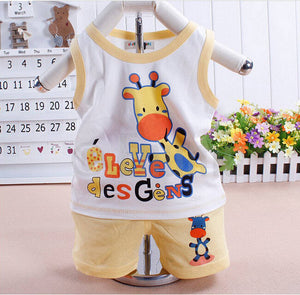 T-shirt and Pant Giraffe Toddler Boys set - Enumu