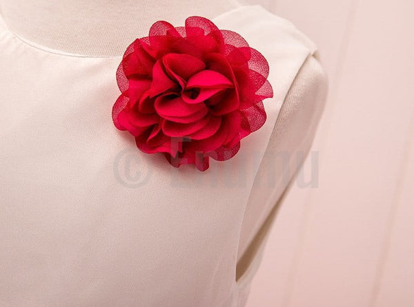 Bow knot with Rose Flower Pink Dress ( Ages 2 - 10) - Enumu