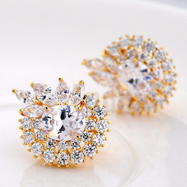 Designer CZ Stud Earrings - Enumu