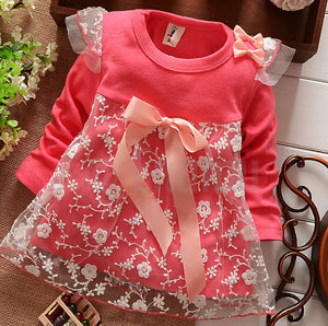 Baby Girl Dark Coral Dress - Enumu