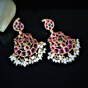 Handmade Mango Pearl Dangle Earrings - Enumu