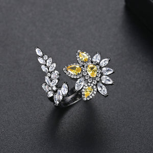 BGP Huge Citrine Adjustable Ring - Enumu