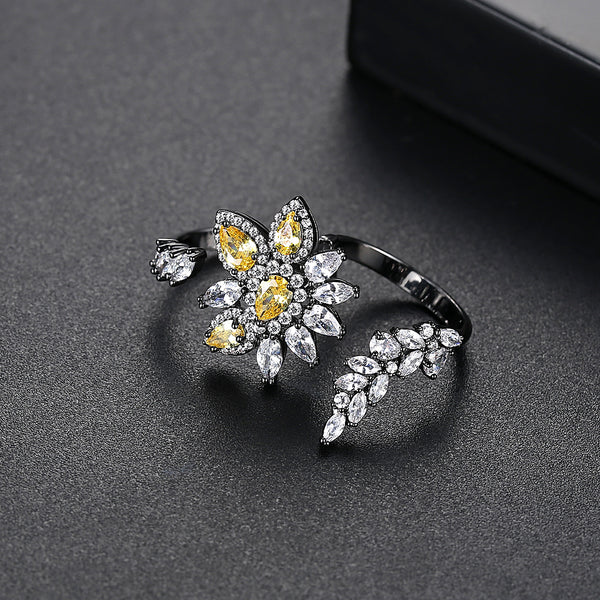 BGP Huge Citrine Adjustable Ring - Enumu