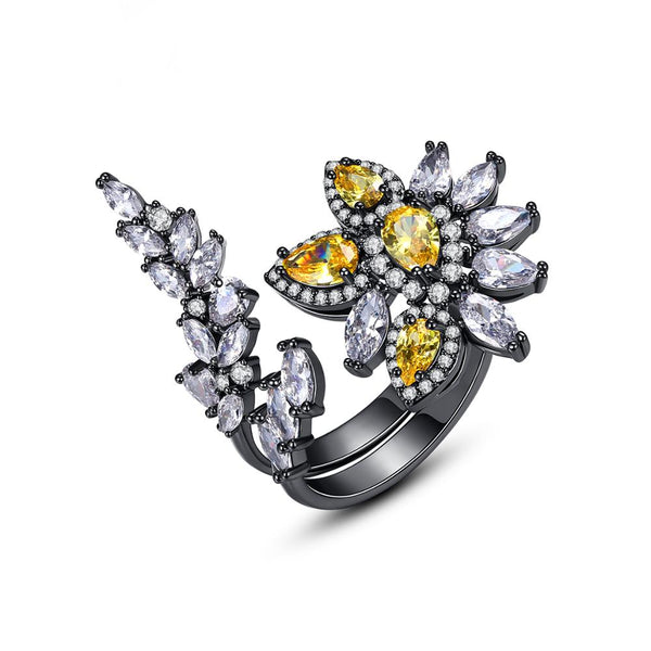 BGP Huge Citrine Adjustable Ring - Enumu