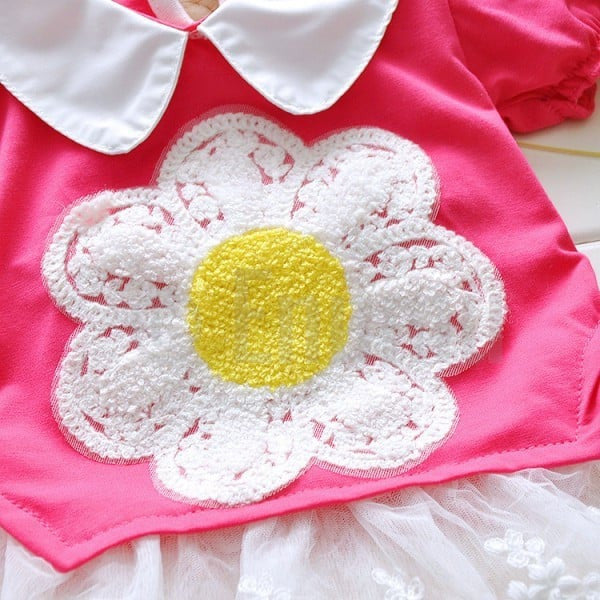 Pink Floral Baby Girl dress - Enumu