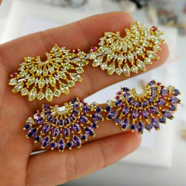 Huge Amethyst Studs - Enumu