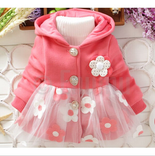 Coral Hoodie Jacket Dress - Enumu